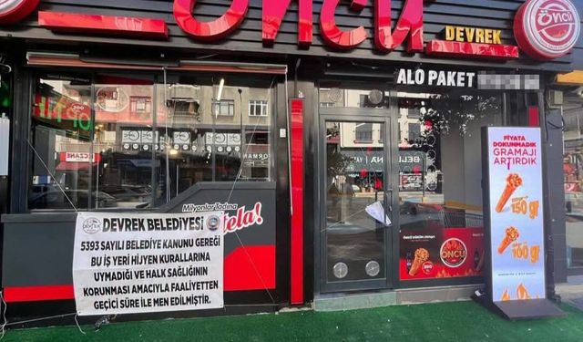 Devrek'te kurallara uymayan iş yeri mühürlendi