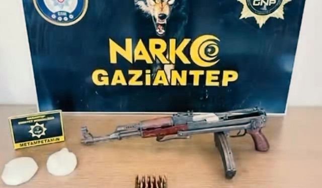 Gaziantep'te 3 adet tüfek ile uyuşturucu madde ele geçirildi: 2 gözaltı