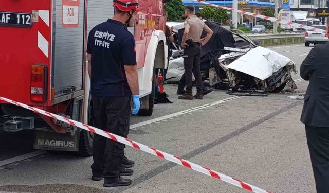 Giresun'da trafik kazası: 1 ölü, 1 yaralı