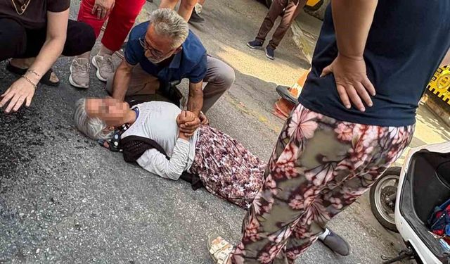 İzmir'de motosikletin çarptığı kadın yaralandı