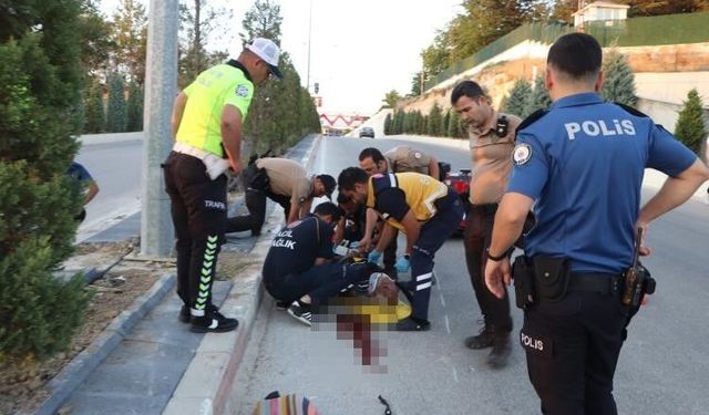 Karaman'da otomobilin çarptığı elektrikli bisikletin sürücüsü ağır yaralandı