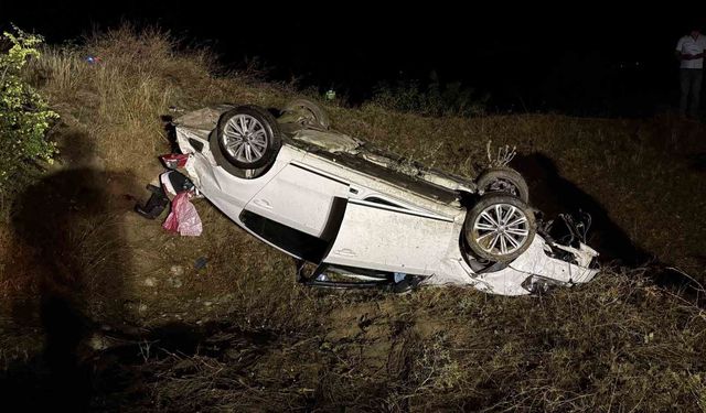 Kastamonu'da otomobil şarampole yuvarlandı: 1 yaralı