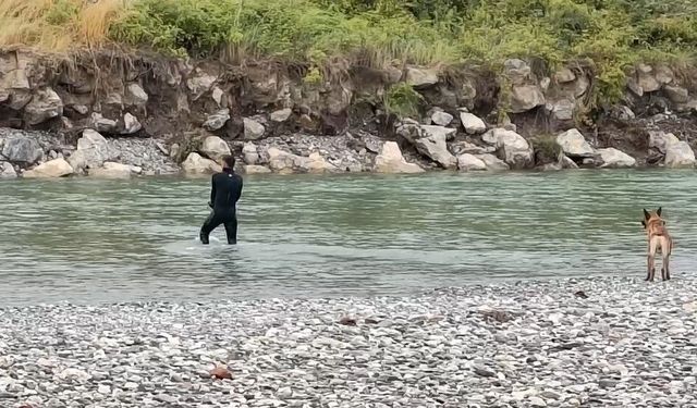 Kelkit Irmağı'nda kaybolan genç için arama çalışmaları yeniden başladı