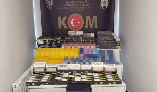 Kocaeli'de 8 adrese eş zamanlı baskın: 1 ton 160 kilo tütün ele geçirildi