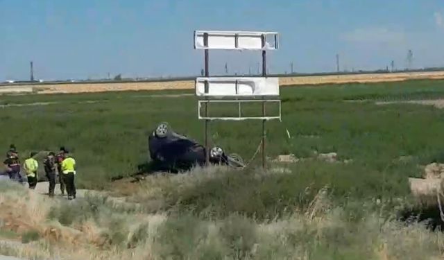 Kontrolden çıkan otomobil takla attı: 1 yaralı