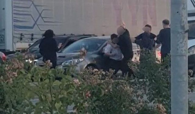 Konya'da trafikte yumruklu kavga