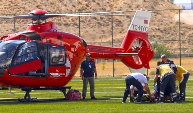 Malatya'da kalp krizi geçiren hasta hava ambulansıyla hastaneye sevk edildi