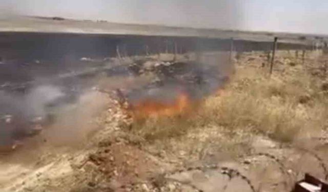 Mardin'de çıkan anız yangınına müdahale ediliyor
