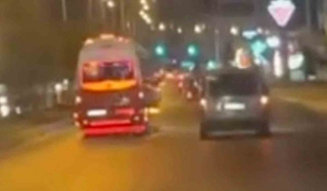 Mersin'de makas atan minibüsçü kameraya yakalandı, 90 bin TL ceza yedi