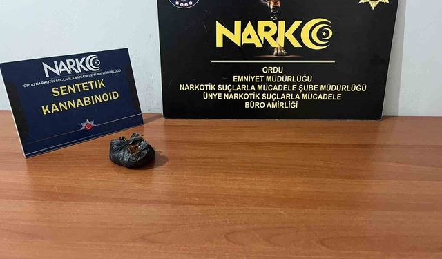 Ordu'da uyuşturucu operasyonunda 1 tutuklama