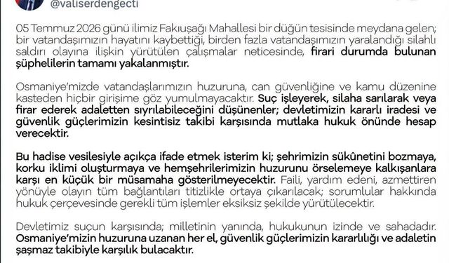 Osmaniye'de düğün salonundaki cinayette firari şüpheliler de yakalandı
