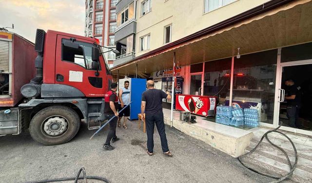Osmaniye'de iş yeri yangını