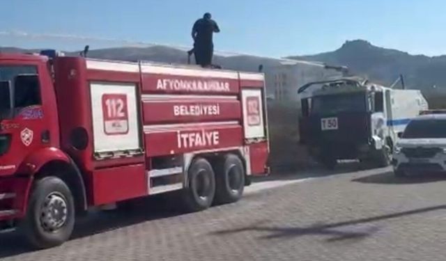 Otluk alandaki yangın TOMA'ların da müdahalesiyle söndürüldü