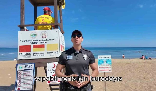 Sinop'ta boğulmalara karşı hayat kurtaran uyarılar