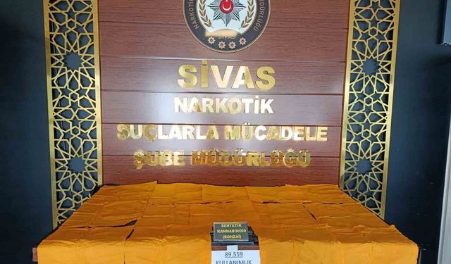 Sivas'ta 89 bin 559 adet kâğıda emdirilmiş uyuşturucu madde ele geçirildi