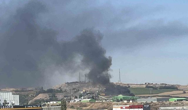 Tekirdağ'da atık tesisinden kara dumanlar yükseldi
