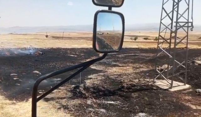 Tunceli'de otluk yangını ekili arazilere ulaşmadan söndürüldü