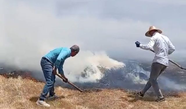 Yüksekova'da bin balya ot kül oldu