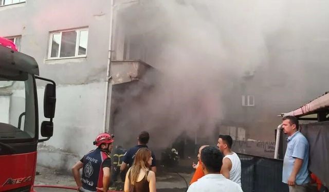 Zonguldak'ta boş binanın bodrum katında yangın