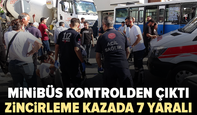 Freni boşaldığı iddia edilen minibüs 2 araca çarptı