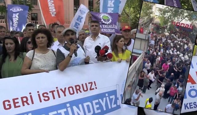 Ankara'da 'KHK'liler için adalet' eylemine polis müdahalesi