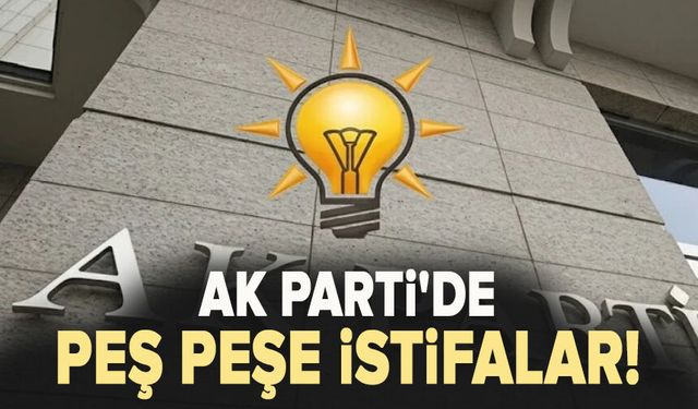 AK Parti'de peş peşe istifalar!