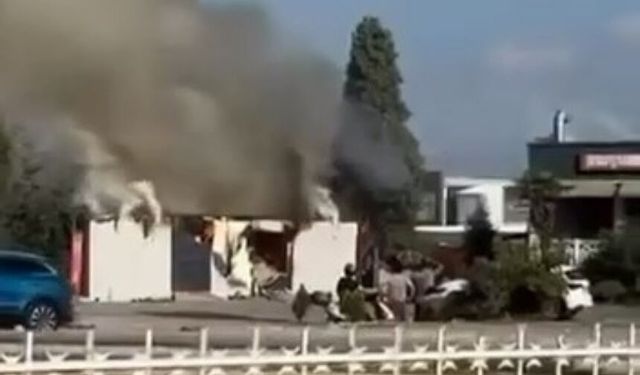 Bursa'da bir anda patlayan trafo paniğe sebep oldu