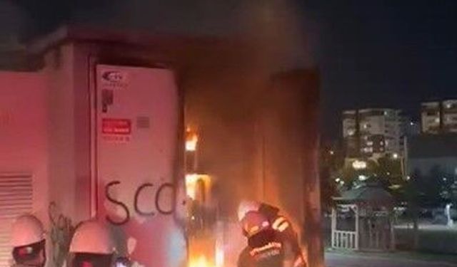 Aşırı yüklenme, trafoyu alevlere teslim etti