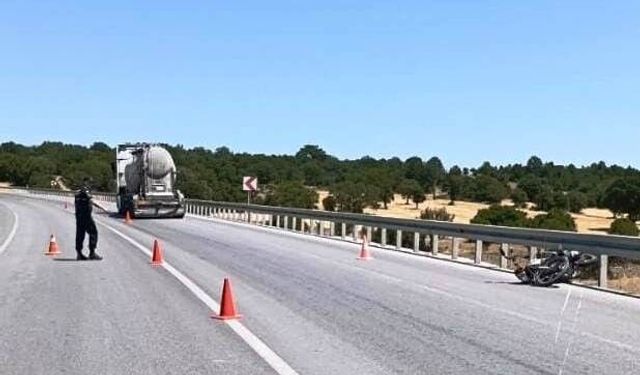 Emet'te beton mikseri motosiklete çarptı: 1 ölü, 1 ağır yaralı