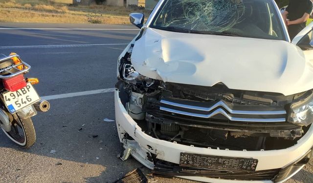 Hasköy-Korkut yolunda feci kaza: Motosiklet sürücüsü ağır yaralandı