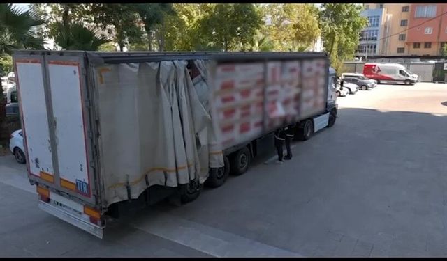 İzolasyon malzemesine gizlenmiş 5 milyon adet kaçak sigara ele geçirildi