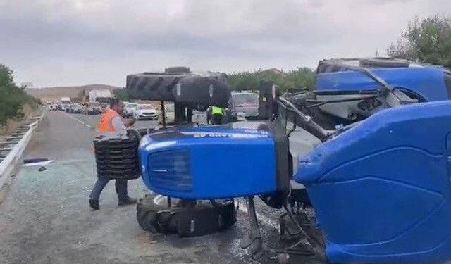 Malatya'da kontrolden çıkan traktör devrildi: 1 ağır yaralı