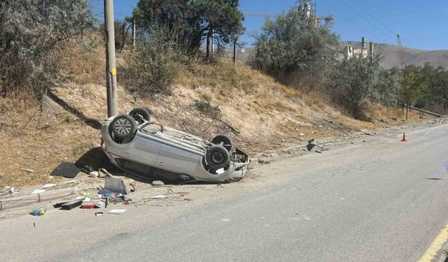 Niğde'de otomobil takla attı, sürücü yaralandı