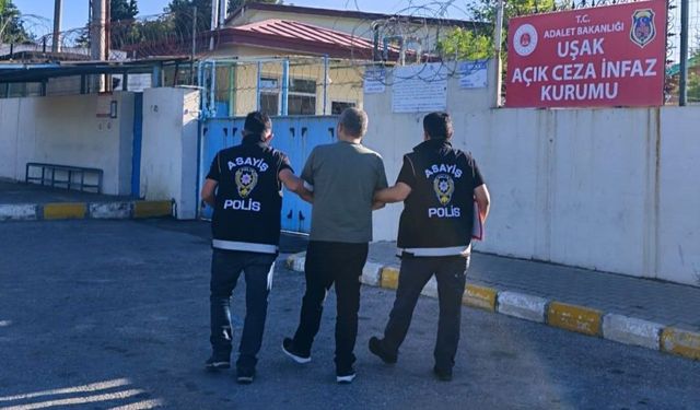Uşak'ta 26 yıl 15 gün hapis cezasıyla aranan hükümlü yakalandı