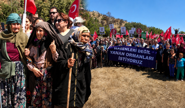 Köylülerden maden ocağı tepkisi: "Madenleri değil, yanan ormanlarımızı geri istiyoruz"