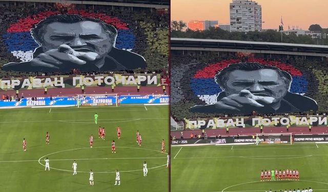 Kızılyıldız-Partizan derbisinde Ratko Mladiç skandalı