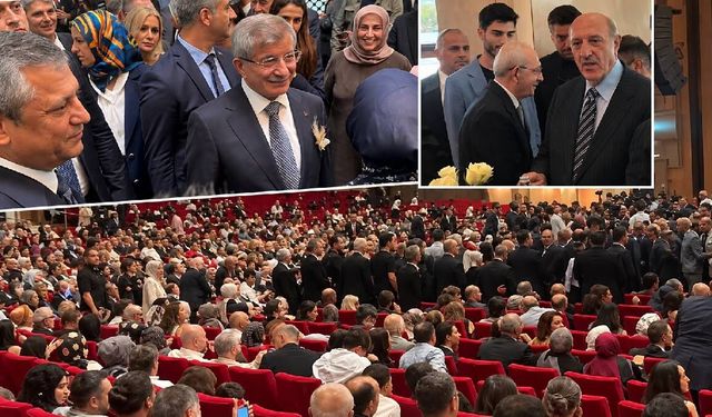 Davutoğlu ailesinin mutlu günü: Oğlunun düğünü siyaset dünyasını buluşturdu