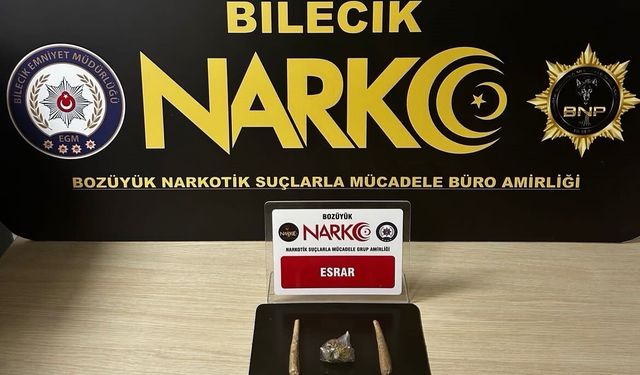 Bilecik'te bir şahsın üzerinde esrar maddesi çıktı
