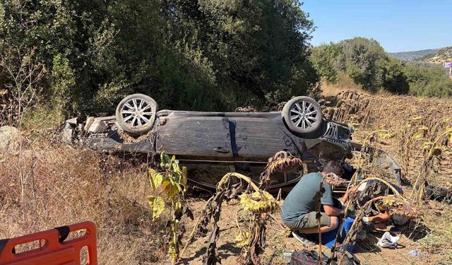 Bilecik'te otomobil tarlaya savruldu: 1 yaralı