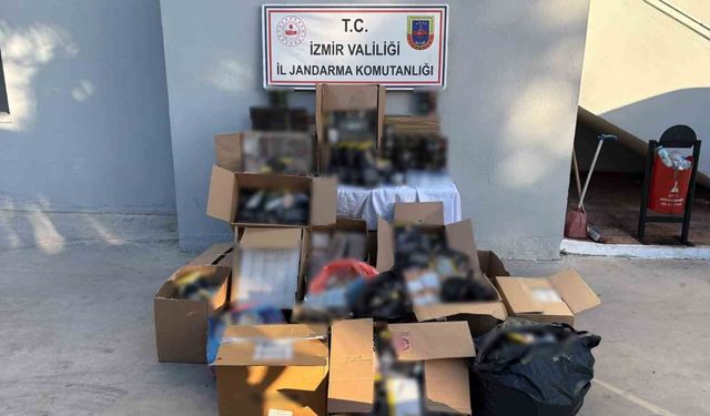 İzmir'de jandarmadan kaçak tütün operasyonu: 250 bin TL'lik ürün ele geçirildi
