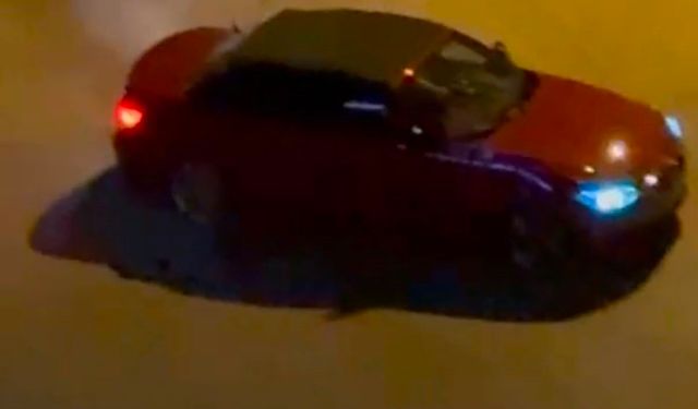 İzmir'de mahalleliyi bezdiren drift magandaları kamerada