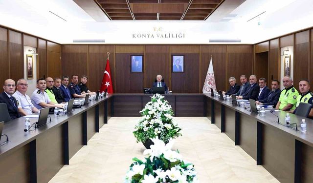 Konya'da okullarda alınan güvenlik tedbirleri değerlendirildi