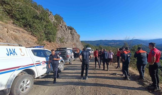 Kuşburnu toplarken uçuruma yuvarlanan vatandaşı ekipler kurtardı