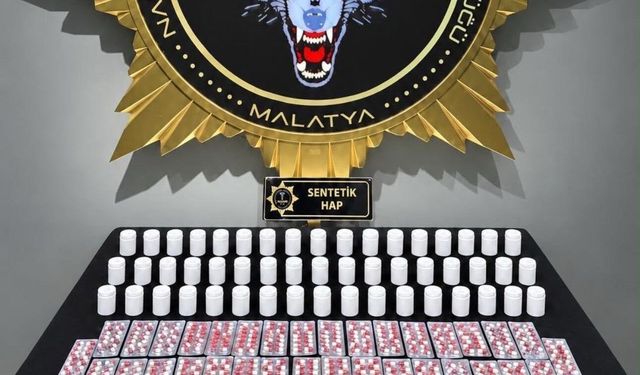 Malatya'da 3 bin 601 sentetik ecza ele geçirildi