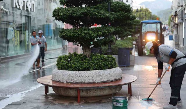 Marmaris Sevgi Yolu'nda temizlik çalışması