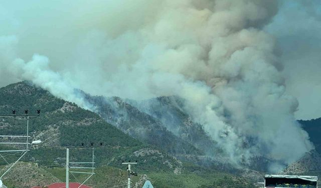 Mersin'deki orman yangını sürüyor