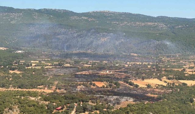 Muğla'daki yangına 90 saniyede 15 ton su bıraktılar