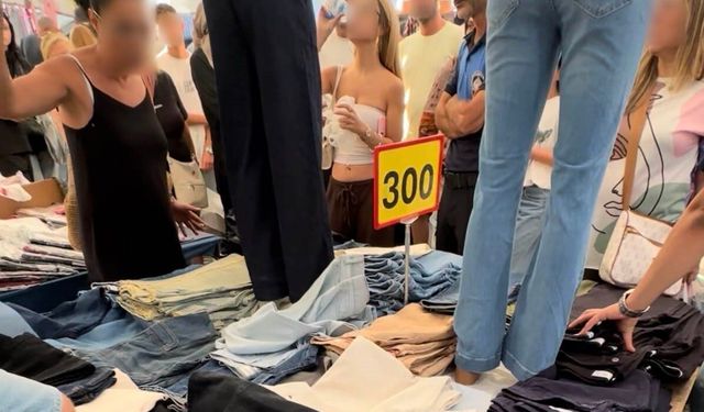 Semt pazarında kot pantolon iadesi gerginliği
