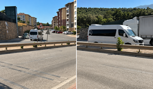 Bursa’da trafikte korkutan anlar: Servis minibüsü ters şeride böyle girdi