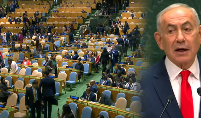 Netanyahu kürsüye çıktı, çok sayıda heyet salonu terk etti